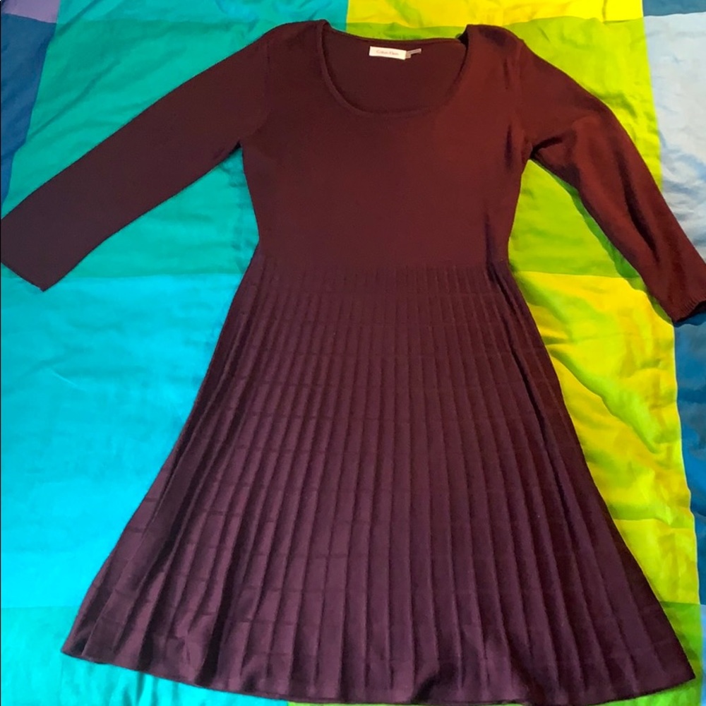 Calvin Klein purple knit dress